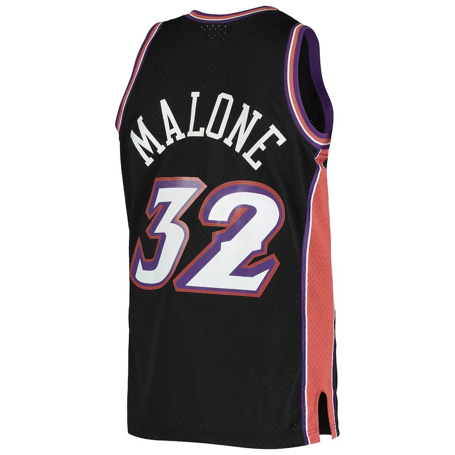 U.Jazz #32 Karl Malone 1998-99 Hardwood Classics Swingman Jersey Black Stitched American Basketball Jersey
