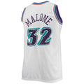 U.Jazz #32 Karl Malone Big & Tall Hardwood Classics Jersey White Stitched American Basketball Jersey