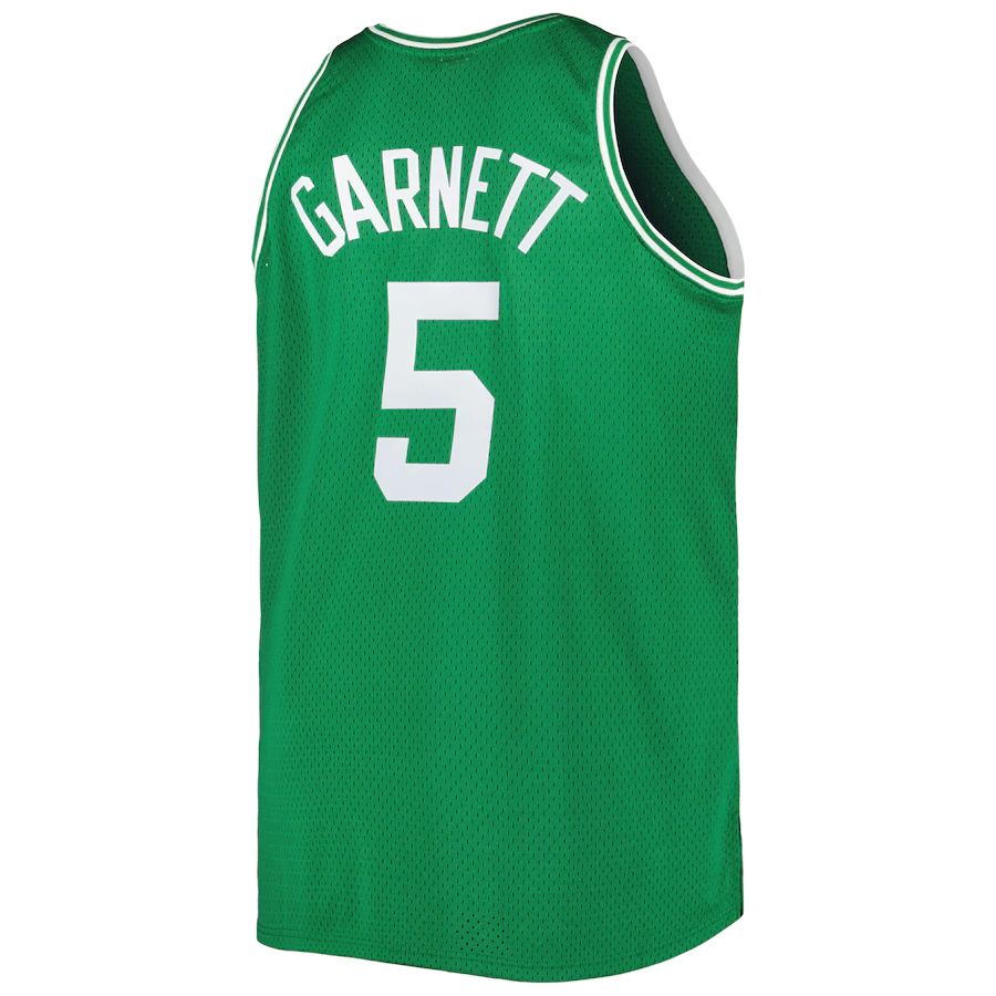 B.Celtics #5 Kevin Garnett Big & Tall Hardwood Classics 2007-08 Swingman Jersey Kelly Green Stitched American Basketball Jersey