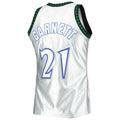 M.Timberwolves #21 Kevin Garnett 1997-98 Hardwood Classics 75th Anniversary Swingman Jersey Platinum Stitched American Basketball Jersey