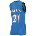 M.Timberwolves #21 Kevin Garnett Hardwood Classics Swingman Jersey Blue Stitched American Basketball Jersey