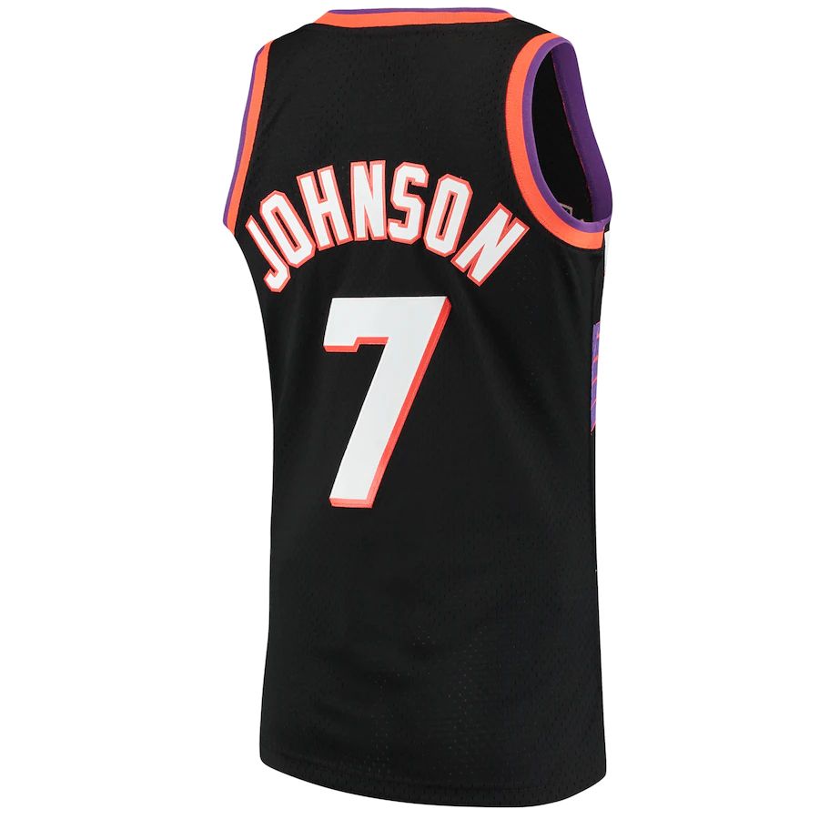 P.Suns #7 Kevin Johnson 1996-97 Hardwood Classics Swingman Jersey Black Stitched American Basketball Jersey