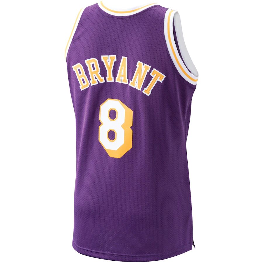 LA.Lakers #8 Kobe Bryant 1996-97 Hardwood Classics Authentic Player Jersey Purple Stitched American Basketball Jersey
