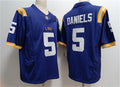 L.Tigers #5 Jayden Daniels Blue Stitched Jersey American College Jerseys