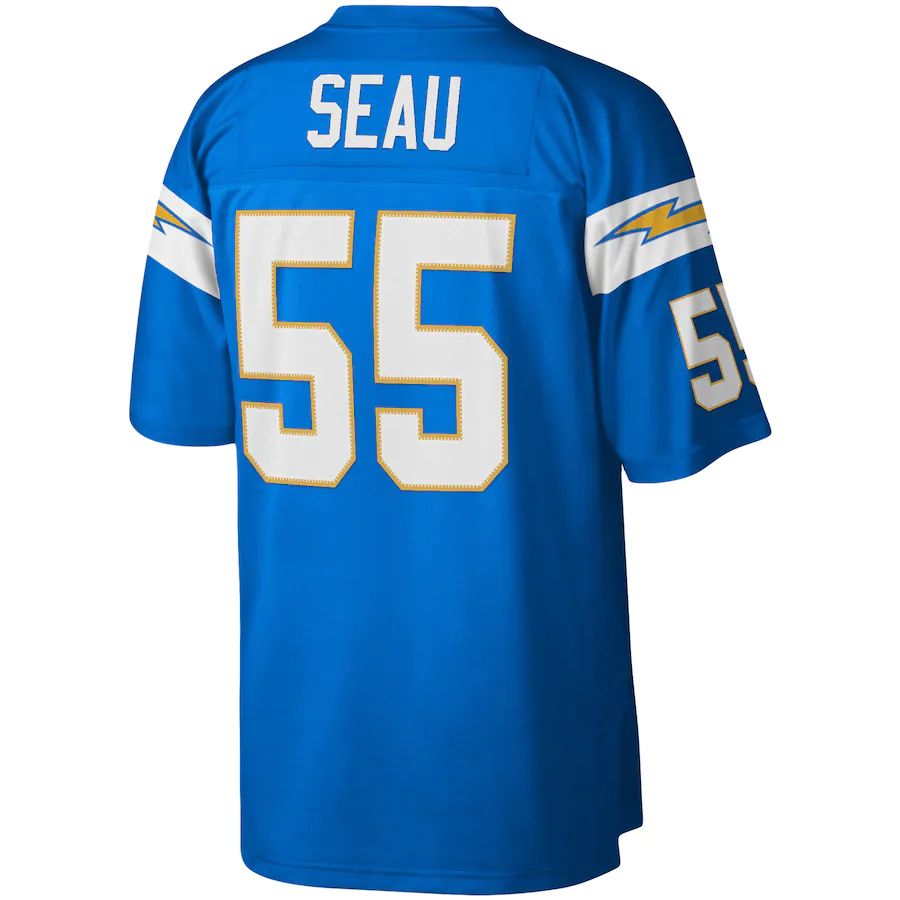 LA.Chargers #55 Junior Seau Powder Blue Legacy Replica Jersey Stitched American Football Jerseys
