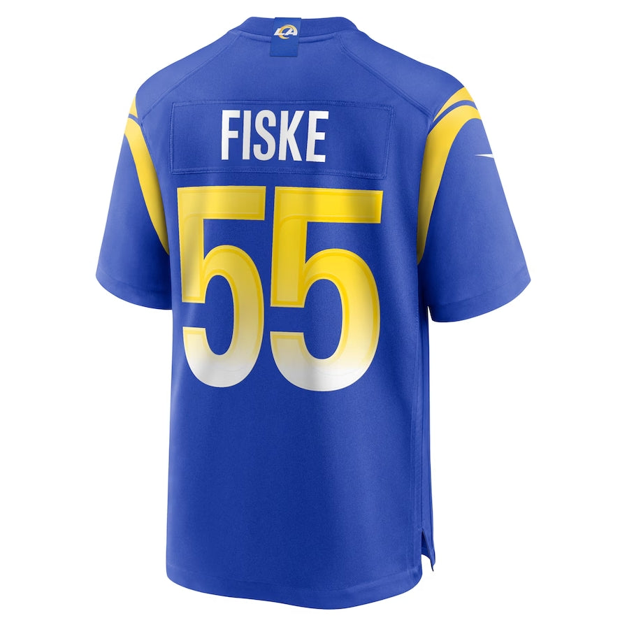 LA.Rams #55 Braden Fiske Royal Team Game Stitched American Football Jerseys