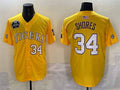 L.Tigers #34 Chase Shores Gold 2025 World Series Stitched Baseball American College Jerseys