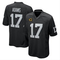 L.Raiders #17 Davante Adams 2022 Black Game Jersey Stitched American Football Jerseys with C patch