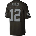 LV.Raiders #12 Ken Stabler Player Black Legacy Replica Jersey Stitched American Football Jerseys