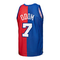 LA.Clippers #7 Lamar Odom Hardwood Classics 2000-01 Split Swingman Jersey Royal Red Stitched American Basketball Jersey