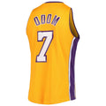 LA.Lakers #7 Lamar Odom Hardwood Classics Swingman Jersey Gold Stitched American Basketball Jersey
