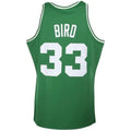 B.Celtics #33 Larry Bird 1985-86 Hardwood Classics Authentic Jersey Kelly Green Stitched American Basketball Jersey