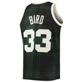 B.Celtics #33 Larry Bird 1985-86 Hardwood Classics Uninterrupted Swingman Jersey Black Stitched American Basketball Jersey