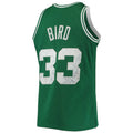 B.Celtics #33 Larry Bird 1996-97 Hardwood Classics 75th Anniversary Diamond Swingman Jersey Kelly Green Stitched American Basketball Jersey