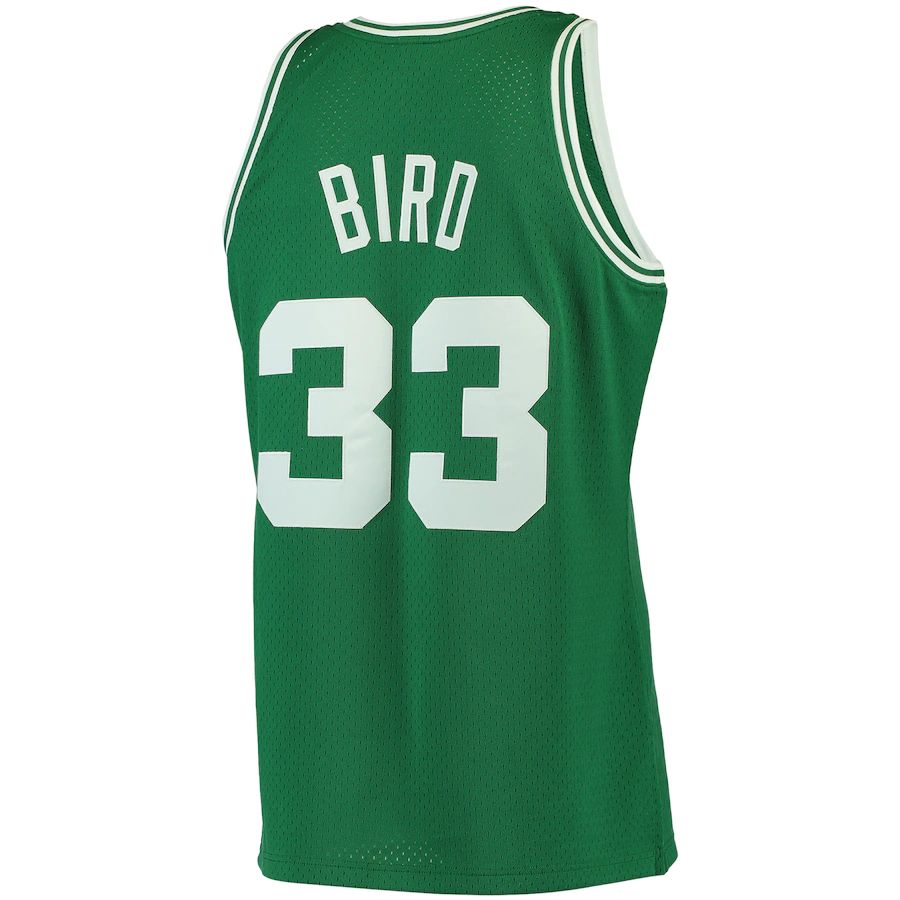 B.Celtics #33 Larry Bird Big & Tall Hardwood Classics Jersey Kelly Green Stitched American Basketball Jersey