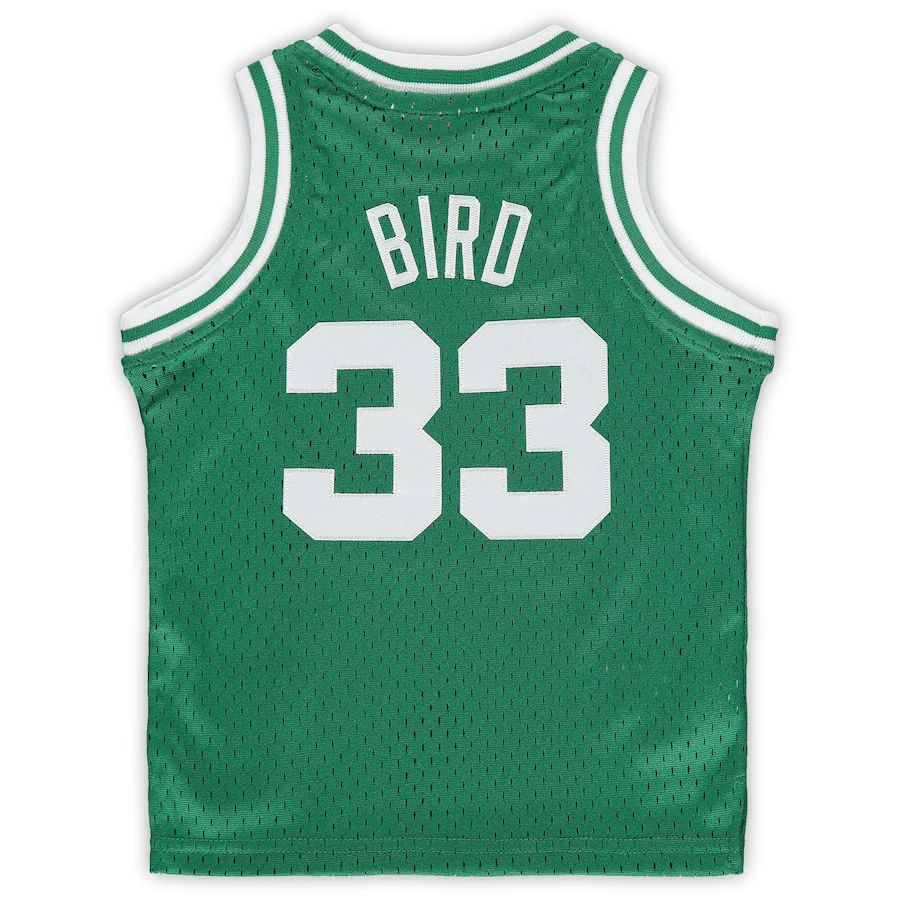 B.Celtics #33 Larry Bird Infant 1985-86 Hardwood Classics Retired Player Jersey Kelly Green Stitched American Basketball Jersey