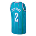 C.Hornets #2 Larry Johnson 1992-93 Hardwood Classics Swingman JerseyTeal Stitched American Basketball Jersey