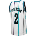 C.Hornets #2 Larry Johnson 1994-95 Hardwood Classics Reload 3.0 Swingman Jersey White Stitched American Basketball Jersey