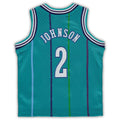 C.Hornets #2 Larry Johnson Infant 1992-93 Hardwood Classics Retired Player Jersey Teal Stitched American Basketball Jersey