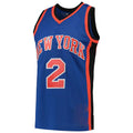 NY.Knicks #2 Larry Johnson Hardwood Classics 1998-99 Swingman Jersey Blue Stitched American Basketball Jersey