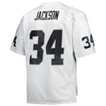 L.Raiders #34 Bo Jackson White Big & Tall 1987 Retired Player Replica Jersey Stitched American Football Jerseys