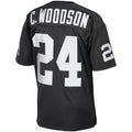 L.Raiders #24 Charles Woodson Black 1998 Authentic Throwback Retired Player Jersey Stitched American Football Jerseys