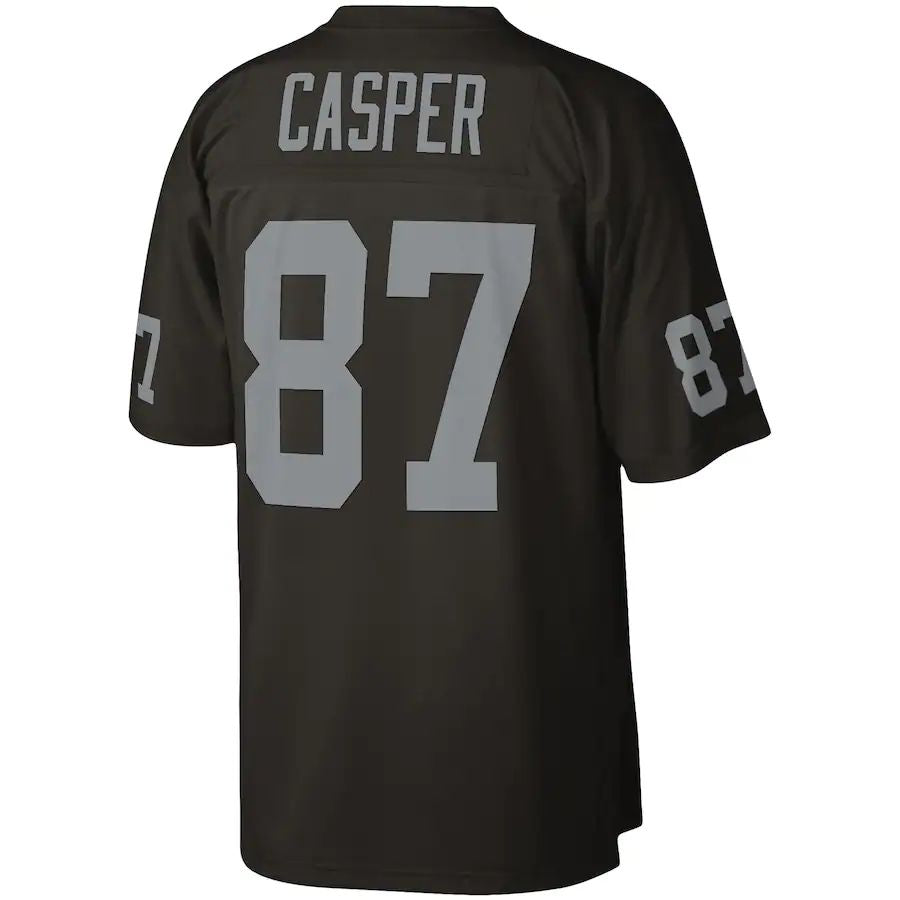 L.Raiders #87 Dave Casper Black 1976 Legacy Replica Jersey Stitched American Football Jerseys