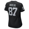 L.Raiders #87 Foster Moreau Black Game Jersey Stitched American Football Jerseys