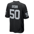 L.Raiders #50 Jayon Brown Black Game Jersey Stitched American Football Jerseys