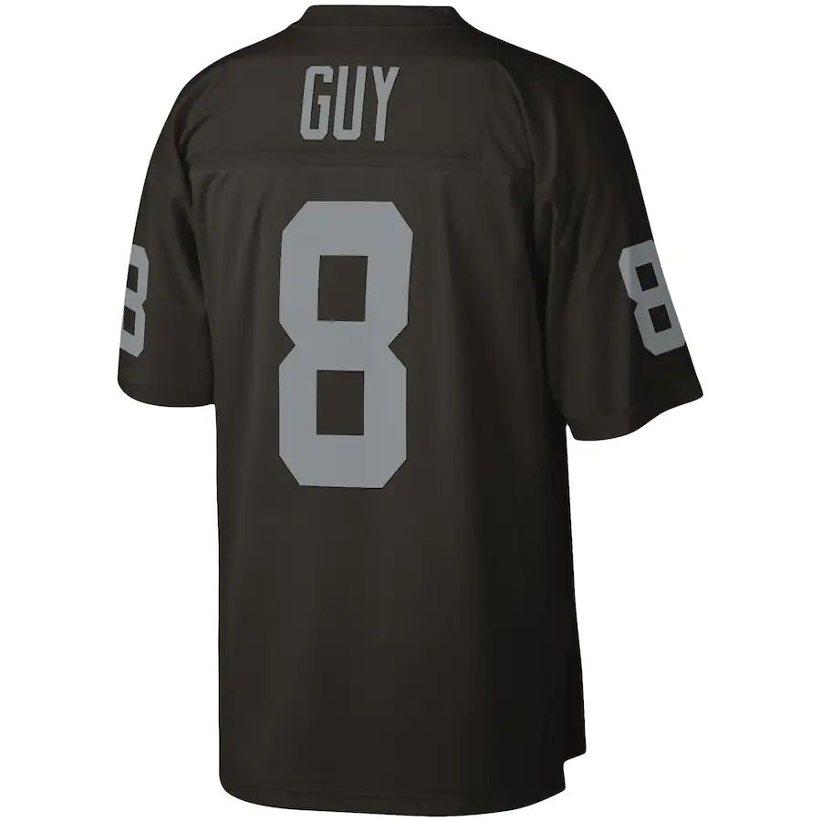L.Raiders #8 Ray Guy Black 1976 Legacy Replica Jersey Stitched American Football Jerseys