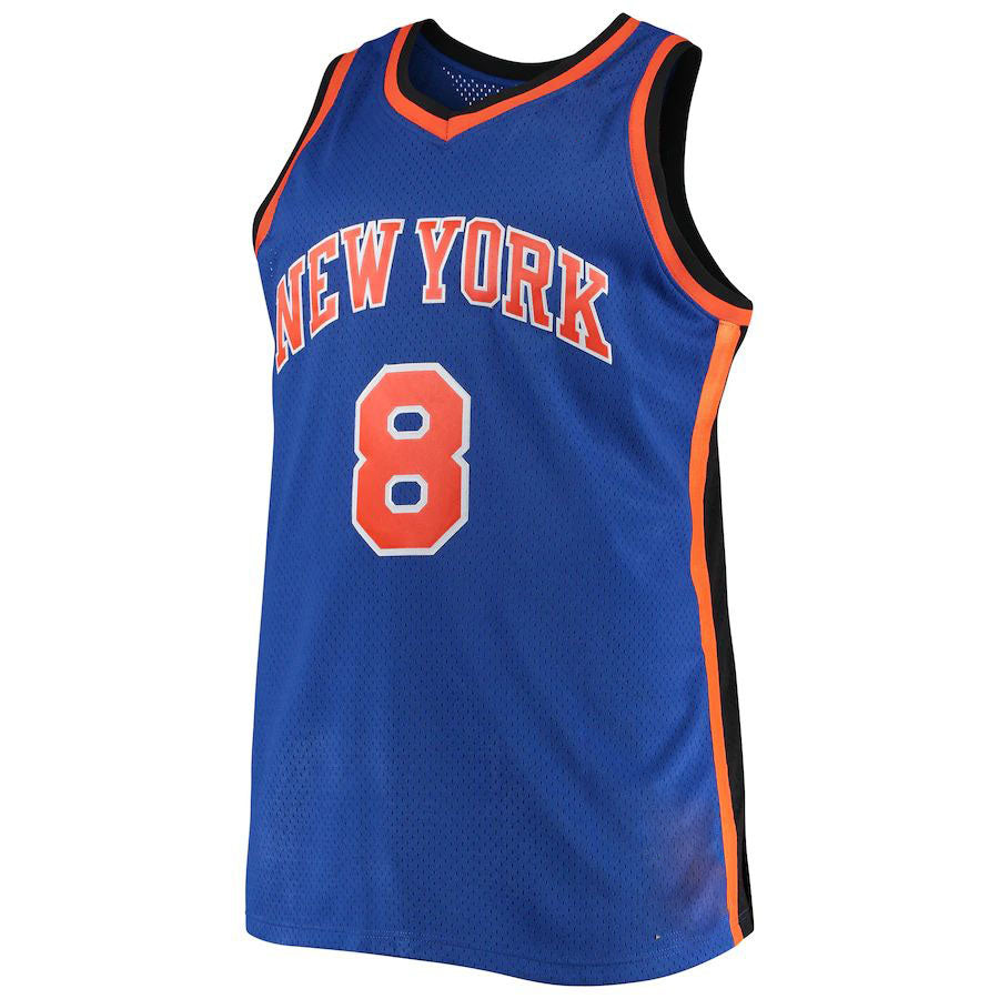 NY.Knicks #8 Latrell Sprewell Big & Tall Hardwood Classics Jersey Blue Stitched American Basketball Jersey