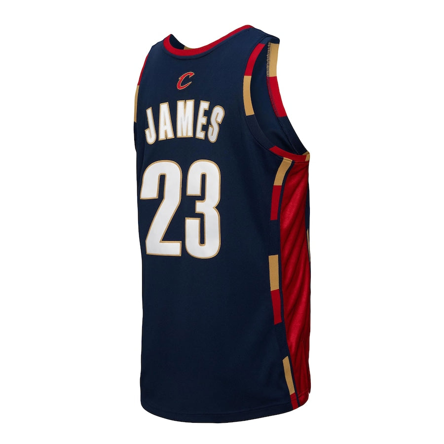 C.Cavaliers #23 LeBron James 2008-09 Hardwood Classics Authentic Jersey Navy Stitched American Basketball Jersey