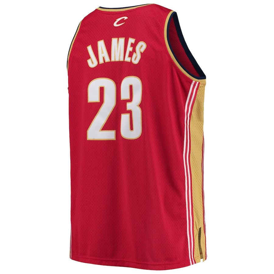 C.Cavaliers #23 LeBron James Big & Tall Hardwood Classics Swingman Jersey Wine Stitched American Basketball Jersey