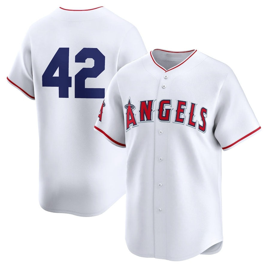 Los Angeles Angels 2024 #42 Jackie Robinson Day Home Limited Jersey C White Stitches Baseball Jerseys