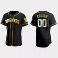 Custom Los Angeles Angels Gold Edition Authentic JerseyC Black Stitched Baseball Jerseys