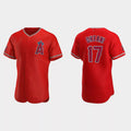 Los Angeles Angels #17 Shohei Ohtani 2020 Alternate Authentic Team Logo JerseyC Red Men Youth Women Baseball Jerseys