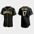 Los Angeles Angels #17 Shohei Ohtani Gold Edition Authentic JerseyC Black Men Youth Women Baseball Jerseys