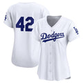Los Angeles Dodgers 2024 #42 Jackie Robinson Day Home Limited Jersey C White Stitches Baseball Jerseys