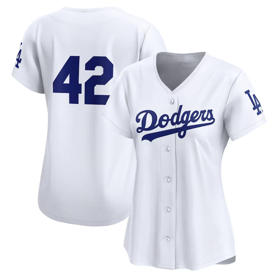 Los Angeles Dodgers 2024 #42 Jackie Robinson Day Home Limited Jersey C White Stitches Baseball Jerseys