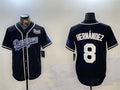 Los Angeles Dodgers #8 Enrique Hernndez Black 2024 World Series Cool Base Stitched Baseball Jersey
