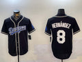 Los Angeles Dodgers #8 Enrique Hernndez Black Cool Base Stitched Baseball Jersey