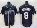 Los Angeles Dodgers #8 Enrique Hernndez Black Fashion Stitched Baseball Jersey