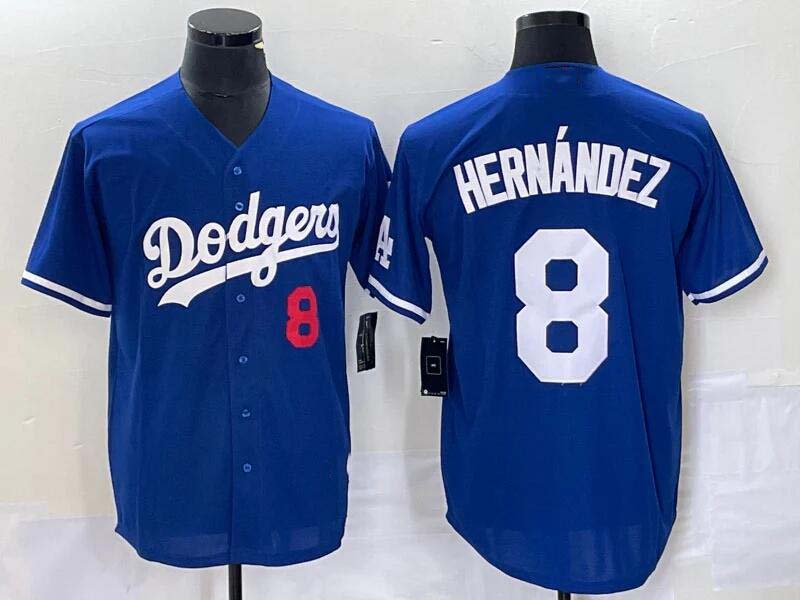 Los Angeles Dodgers #8 Enrique Hernndez Blue Flex Base Stitched Baseball Jersey