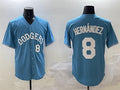 Los Angeles Dodgers #8 Enrique Hernndez Light Blue Limited Stitched Baseball Jersey