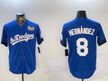 Los Angeles Dodgers #8 Enrique Hernndez Royal 2024 World Series City Connect Cool Base Stitched Baseball Jersey