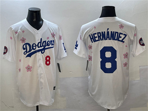 Los Angeles Dodgers #8 Enrique Hernndez White 2025 Tokyo Series Limited Stitched Baseball Jersey