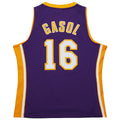 LA.Lakers #16 Pau Gasol 2009-10 Hardwood Classics Swingman Jersey - Purple Stitched American Basketball Jersey