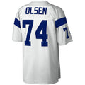 LA.Rams #74 Merlin Olsen White 1969 Legacy Replica Jersey Stitched American Football Jerseys