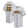 San Diego Padres #66 Luis Garcaa Home Replica Player Jersey - White Baseball Jerseys