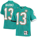 M.Dolphins #13 Dan Marino Aqua 1990 Authentic Throwback Retired Player Jersey Stitched American Football Jerseys